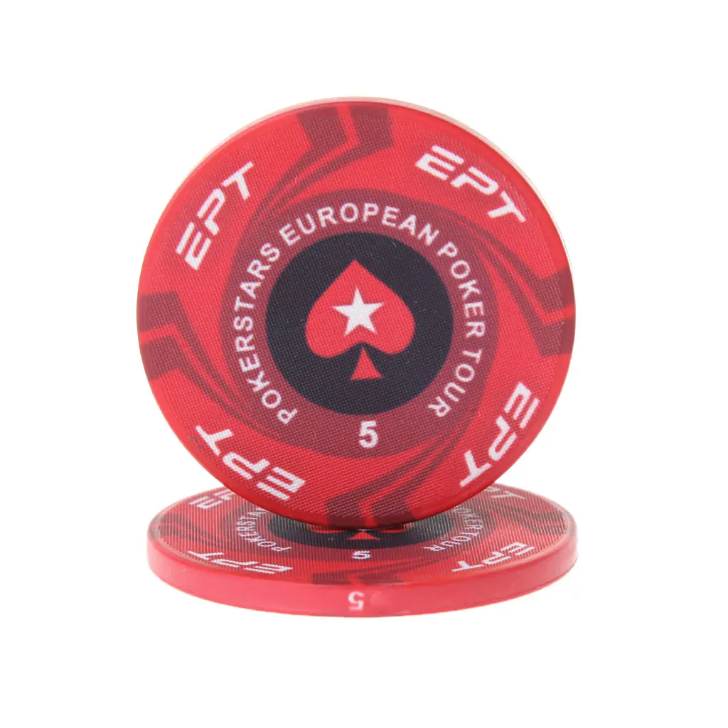 2шт EPT керамические покерные фишки европейские Pokers Tour Texas Hold'em монеты казино 4 см