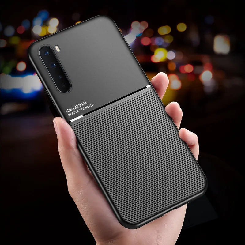 for oneplus nord case ultra slim leather magnetic car holder plate phone case for one plus 9 pro 7 7t 8 8t oneplus8t back cover free global shipping