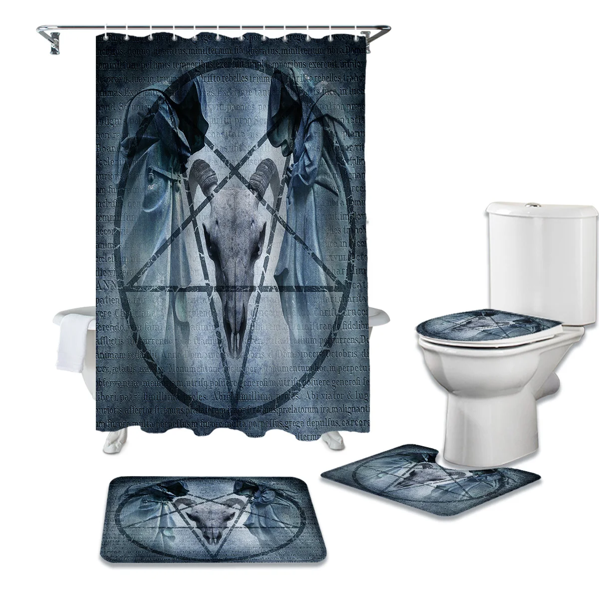 Водонепроницаемая занавеска для душа Baphomet Sheep набор нескользящих ковриков