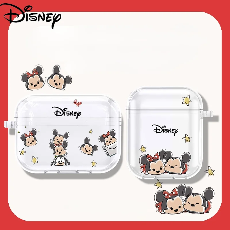 

Disney Mickey Mouse for Airpods Pro3 1/2 Generation Protective Shell Apple Earphone Case Storage Box Transparent Silicone