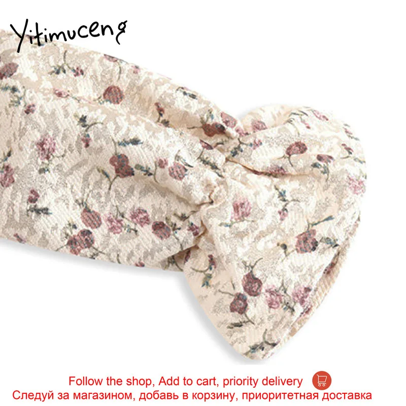 

Yitimuceng Print Bandage Dresses Women A-Line White Spring 2021 O-Neck High Waist Long Sleeve Fashion Clothing Office Lady New