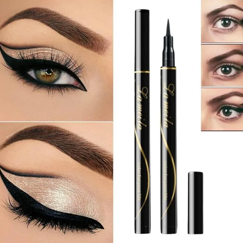 

Black Liquid Eyeliner Pencil Stamps Eye Liner Long Smooth Makeup Lasting Eyeliner Pen Waterproof Smudge-proof R5N8