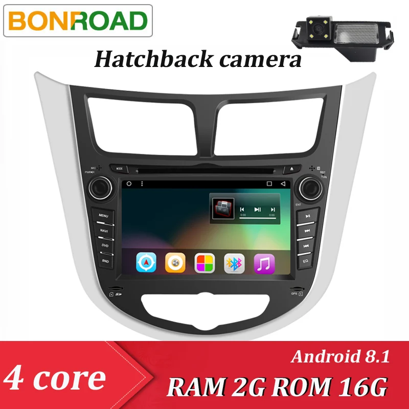 T3-7300AD4G3S2 Bonroad Android 8,1 Автомобильный мультимедийный плеер Автомобильный DVD для Hyundai Solaris Verna Accent 2010- Автомобильный gps Радио Видео навигация - Цвет: T3-7300AD4G3S2