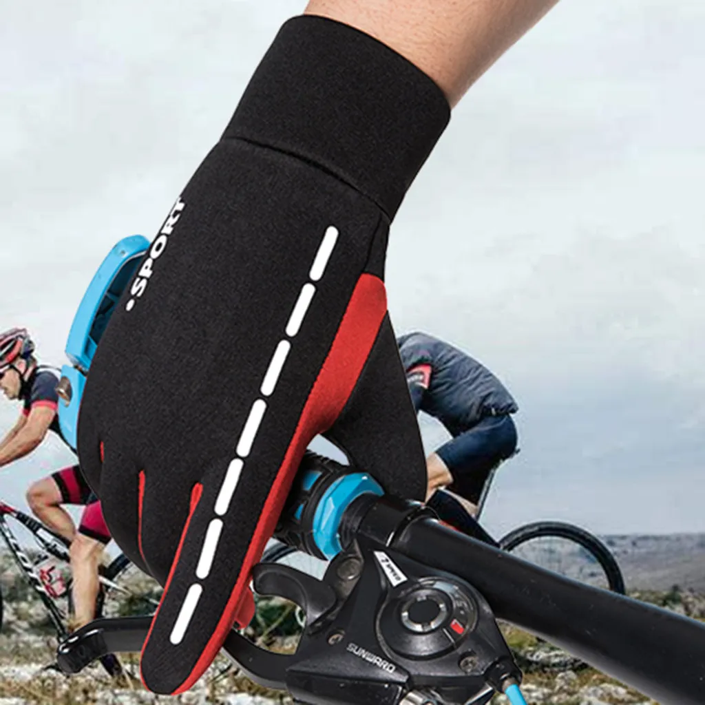 Мужские зимние варежки теплые водонепроницаемые с противоскользящими