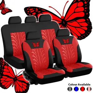 sale style universal car seat cover set butterfly pattern car seat cover full set auto seat cover styling interior accessories free global shipping