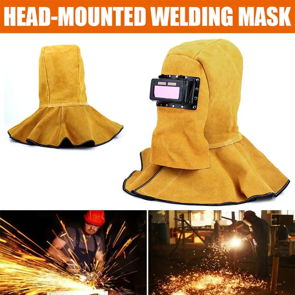 

Cowhide Size Adjustment Welding Helmet Unchange Light Welding Mask Helmet Hood Manufacture Welder Glasses Eye Shield Protection