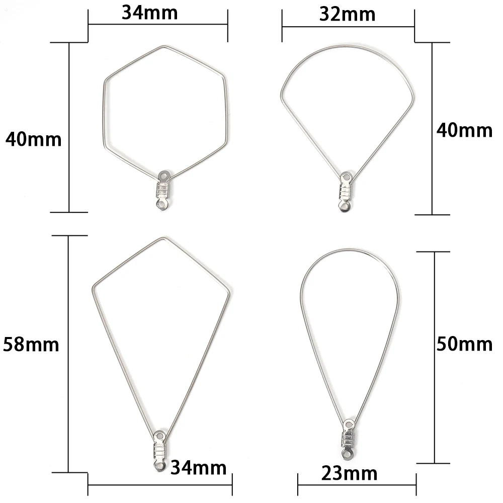 20 шт. подвески-петли для сережек из нержавеющей стали | Украшения и аксессуары