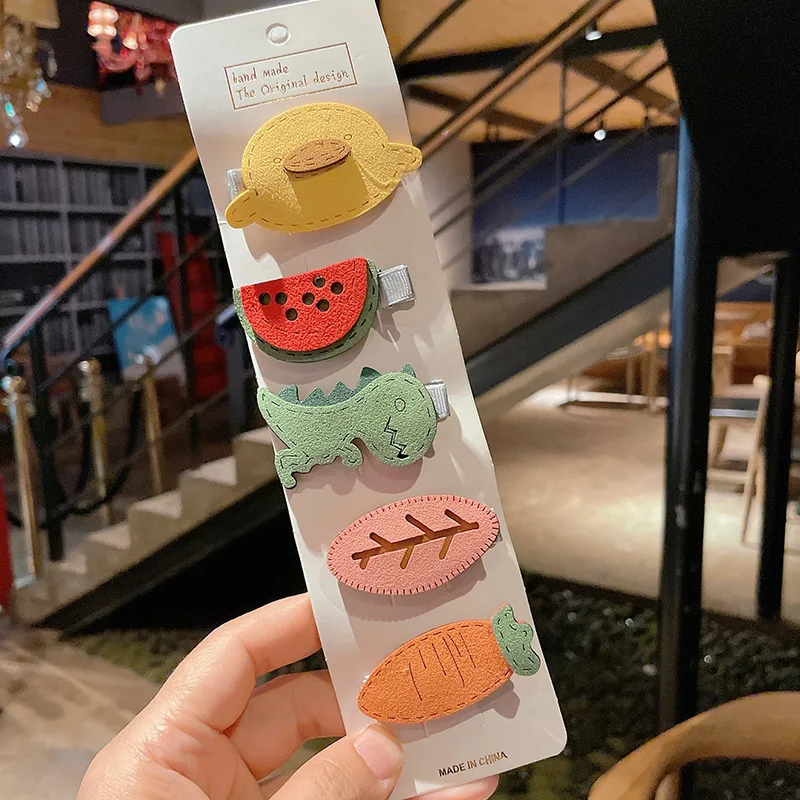 

New Girls Cute Cartoon Animal And Fruits Hairpins Children Sweet Barrettes Hair Clips Headband Fashion Hair Accessories