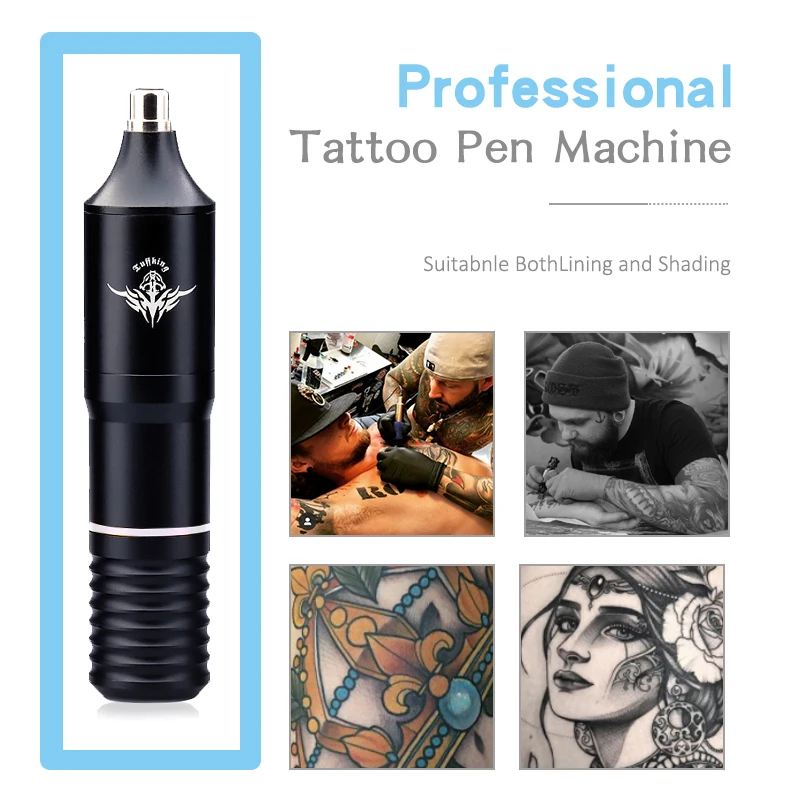 1 Pc Tattoo Rotary Pen Hybrid Permanent Makeup Tattoo Machine Strong Quiet Motor Supply Pen Style Tattoo Supplies for Body Art