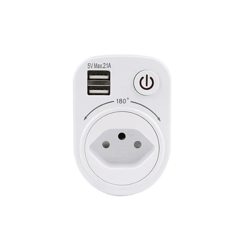 Switzerland Plug 5V 2.1A Электрический адаптер зарядного устройства с двойным USB