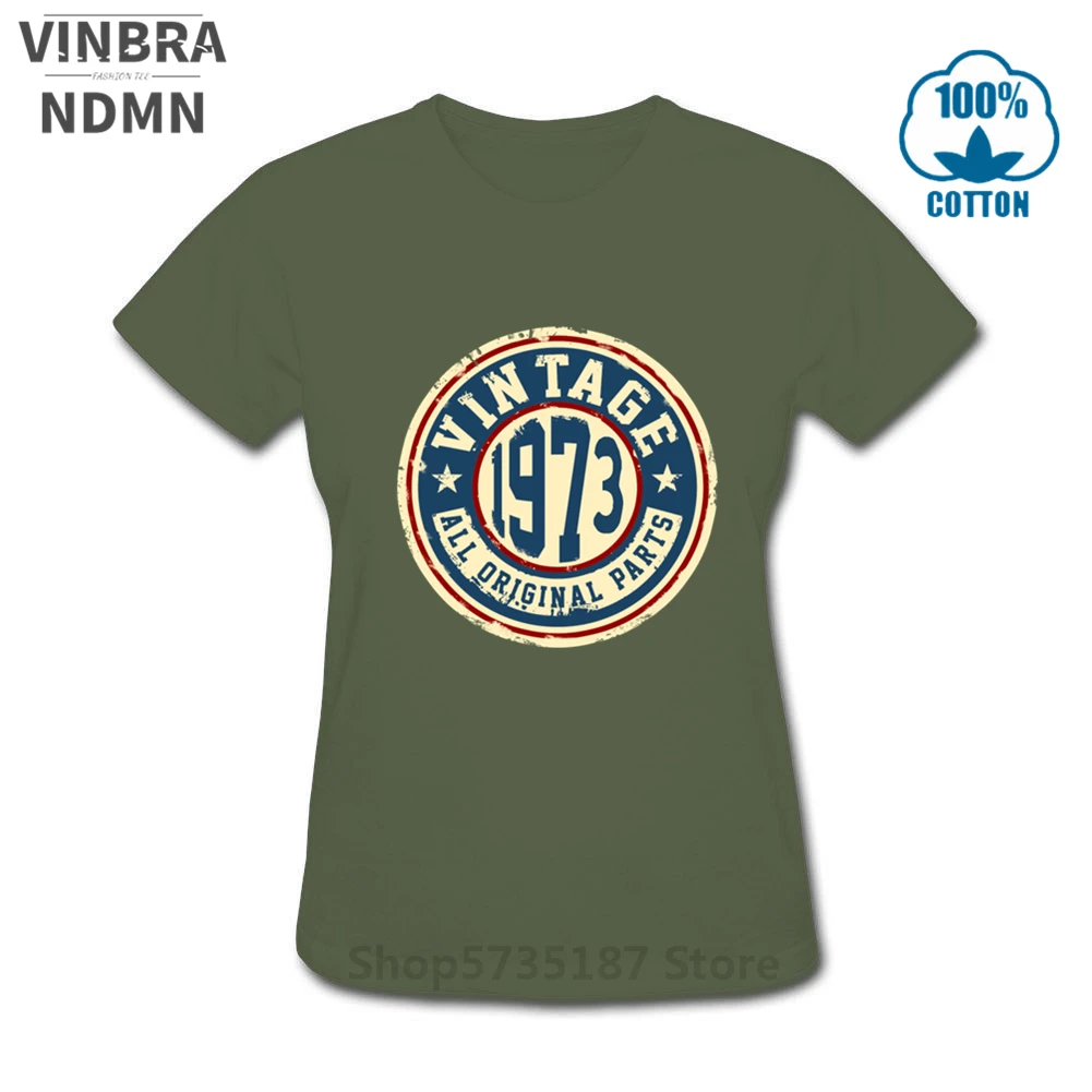 Fashion Thanksgiving Day Best Present Tshirt Vintage 1973 Classic 47 Years Old Birthday Tee shirt Women Mothe's Gift T-Shirt | Женская