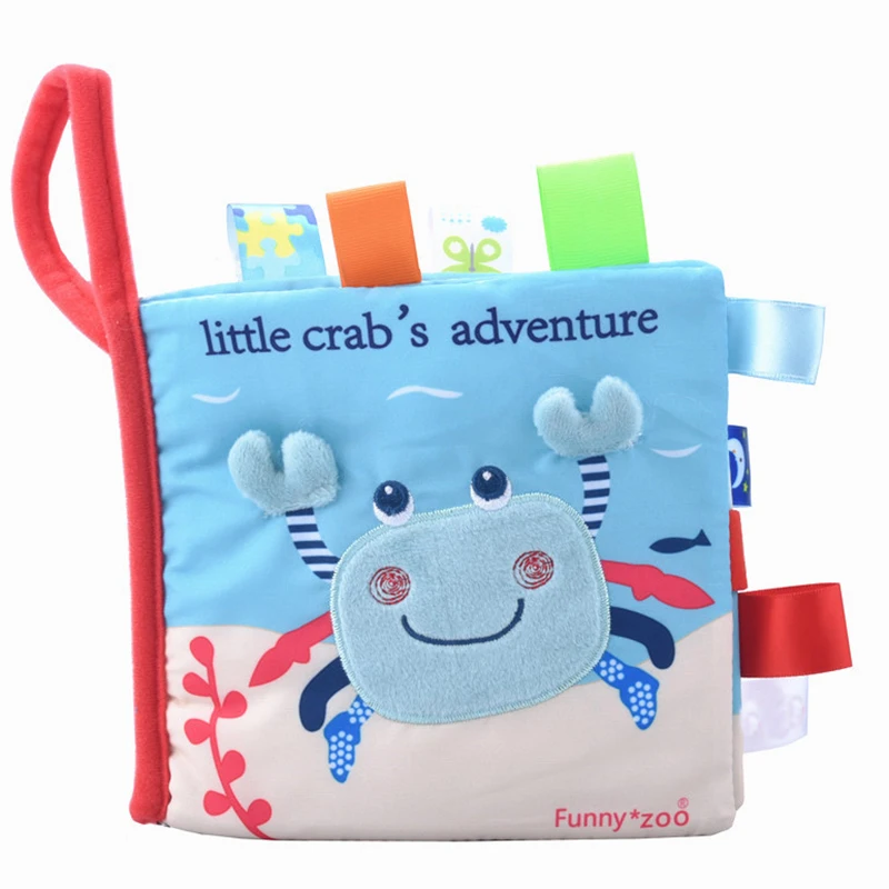 Baby Cloth Book Animal Three-Dimensional Early Education Tag Cute Rattle Toy Style Kids Children Gifts | Игрушки и хобби