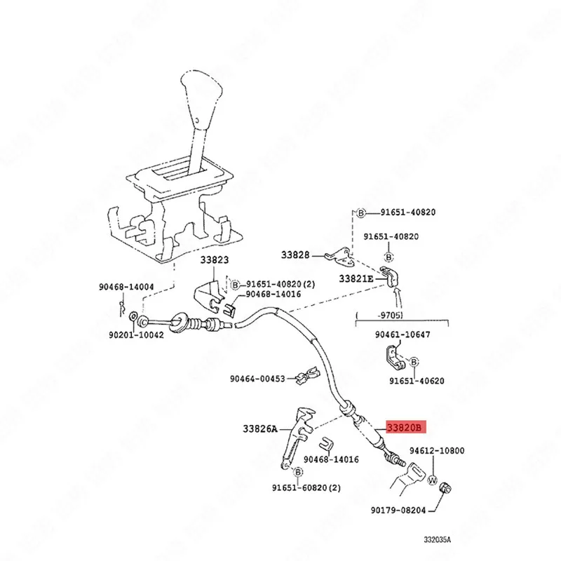 Automobile engine manual gearbox shift wiring harness assembly 2004-toy otac oro llaEX.1.6 Transmission drive cable |