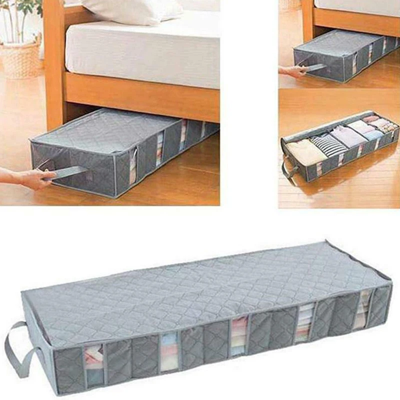 Коробка для обуви хранение пуховых одеял сумка одежды органайзер под кровать
