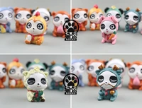 genuine cute creative zodiac panda doll desktop cartoon model resin animal ornaments