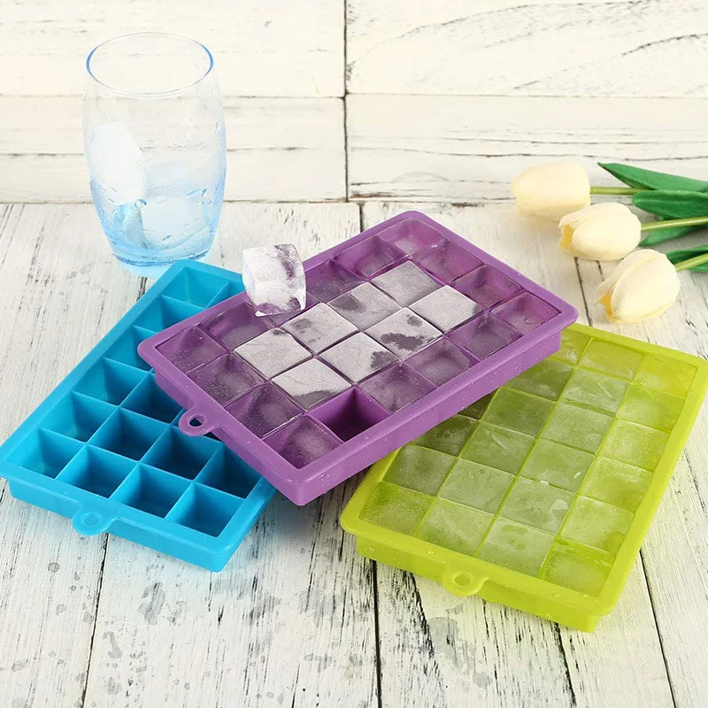 

Silicone Ice Cube Maker Trays with Lids for Freezer Icecream Cold Drinks Whiskey Cocktails Ice Mold Kitchen Tools Accessories
