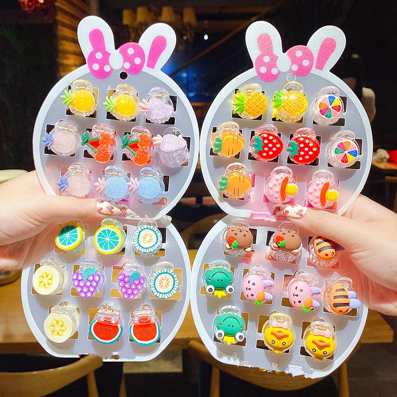

Children's cute and sweet cartoon small catch clip headgear girl fruit fresh bangs clip hairpin baby princess hair accessory