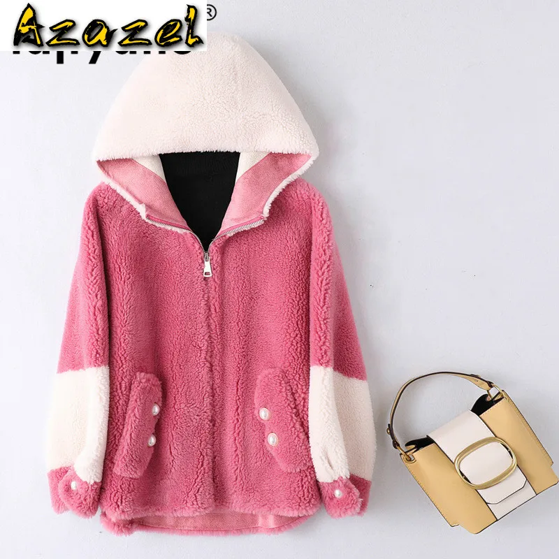 Autumn Winter Coat Women Clothes 2020 Streetwear Real Fur Coat Wool Jacket Korean Vintage Sheep Shearling Women Tops ZT3394