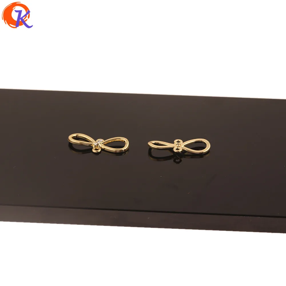 

Cordial Design 100Pcs 10*24MM Jewelry Accessories/Earring Connectors/Bowknot Shape/DIY Jewelry Making/Hand Made/Earring Findings