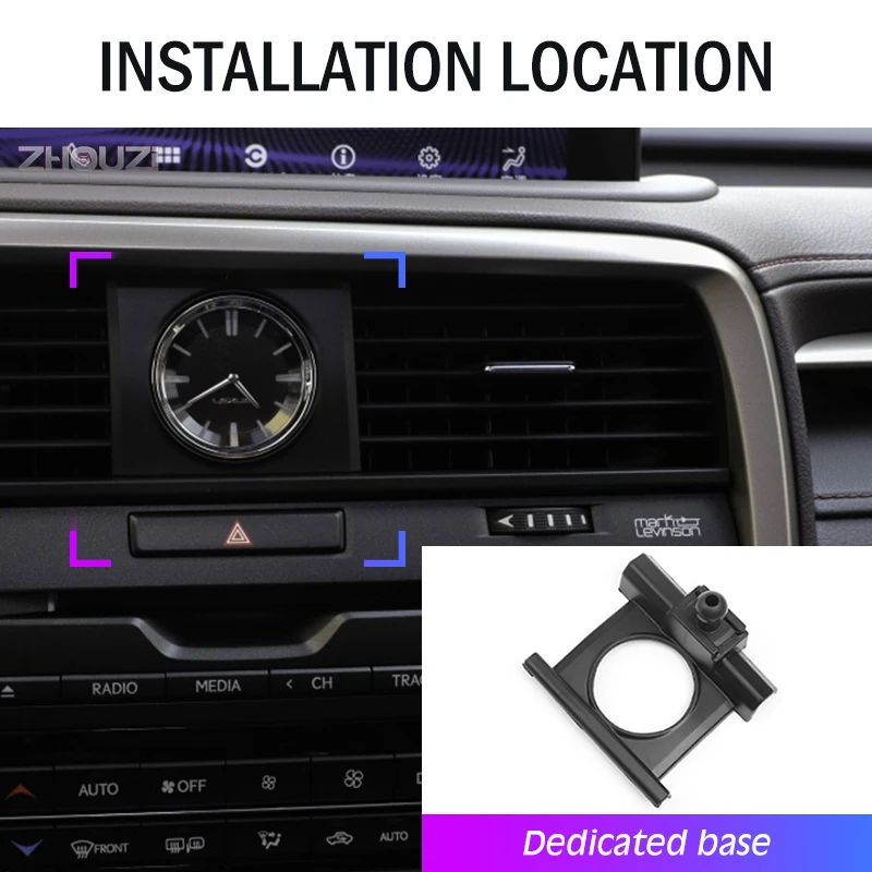 car mobile phone holder mounts stand gps gravity navigation bracket for lexus rx300 rx350 rx450h 2016 2020 car accessories free global shipping