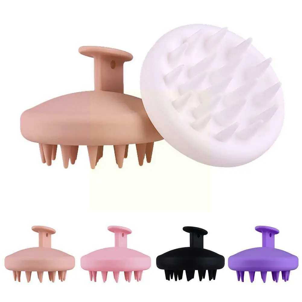 

Силиконовая щетка для мытья тела, уход за волосами, массаж корней и зуда, против перхоти, Массажная щетка для спа-ванны, капиллярное оборудов...