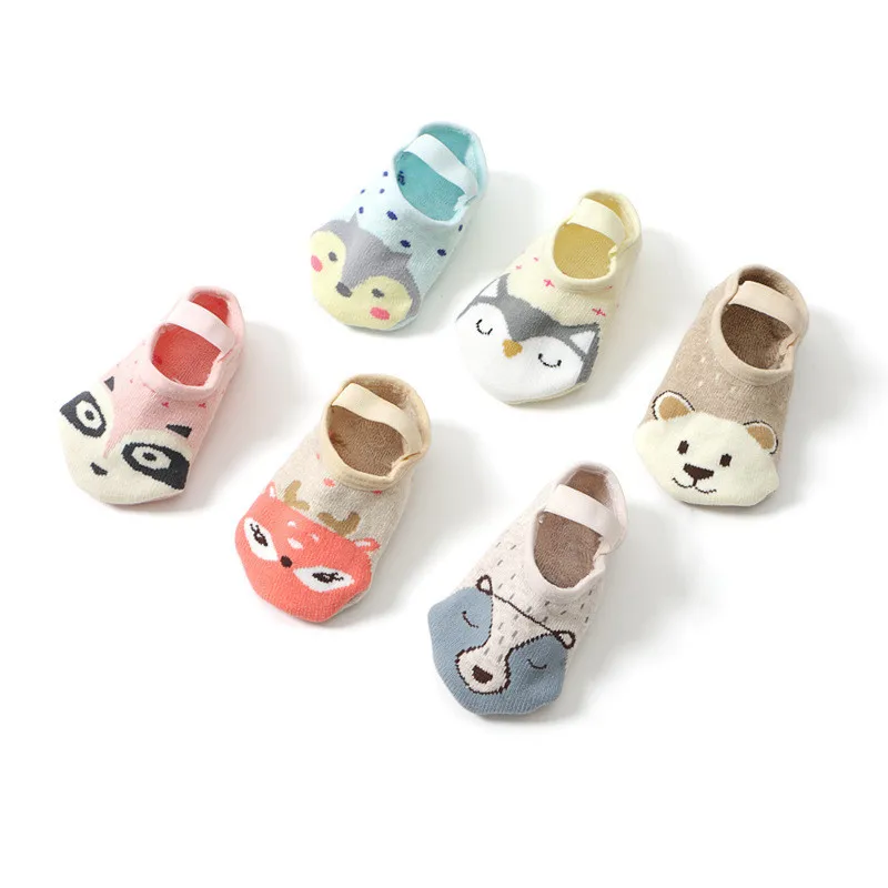 1 пара милые носки с героями мультфильмов Нескользящие хлопковые тапочки для