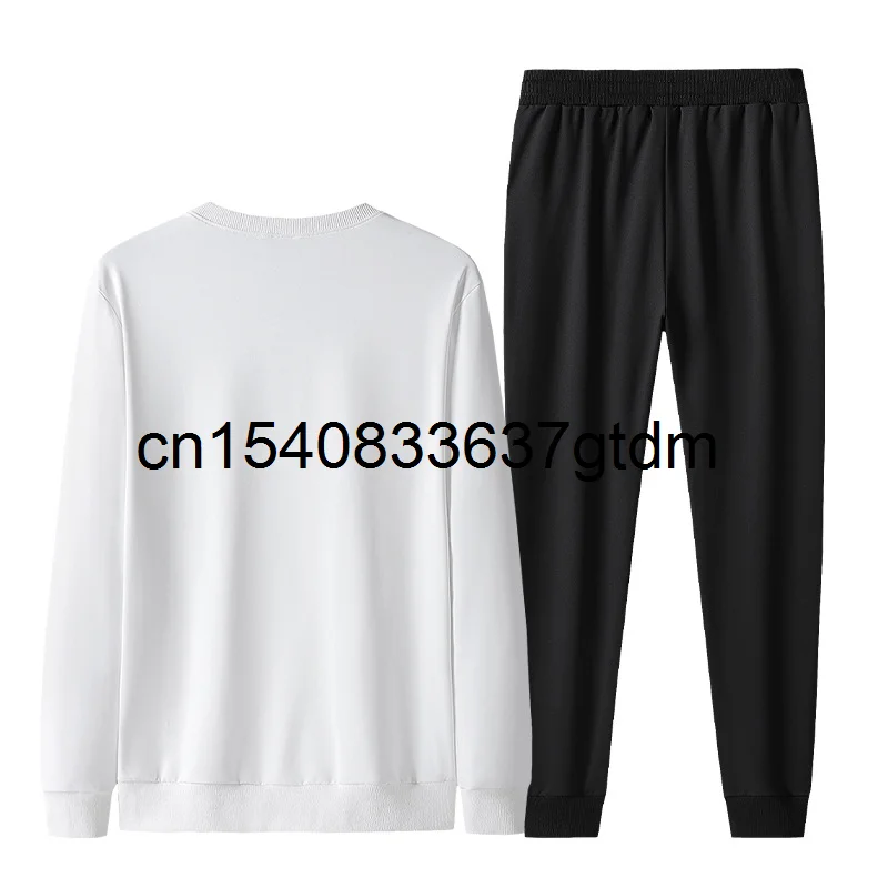

Spring 2021 new men's plus fat plus size round neck sweater sets