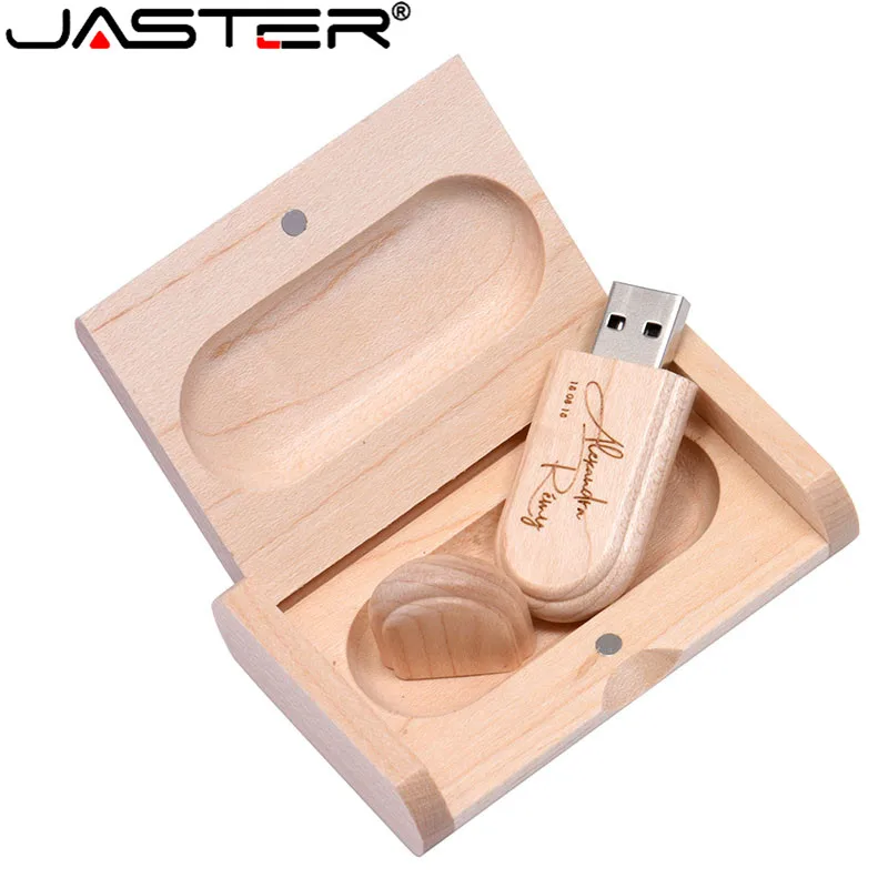 Деревянный usb флеш-накопитель JASTER + флип-бокс 2 0 4 ГБ 8 16 32 64 внешний накопитель