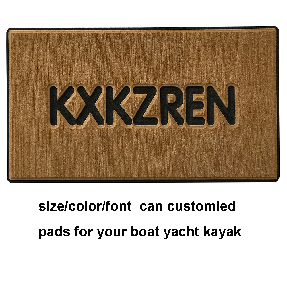 

KXKZREN Personalized Boat Floor Wall Name Plate Sign Self-Adhesive Custom EVA Foam Nameplate Mat Pattern Text Fonts Customied