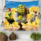 Декоративный гобелен Шрек с узором для комнаты, разноцветный гобелен с принтом мандалы, гобелен в стиле бохо, настенный ковер для спальни, простыни с фоном