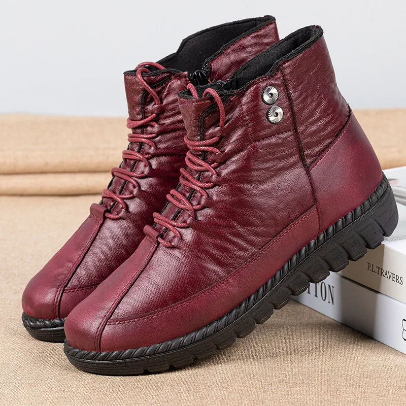 

High Top Winter Plus Velvet Hiking Shoes Women Outdoor Keep Warm Casual Sneakers Women Trekking Camping Sports Snow Boots