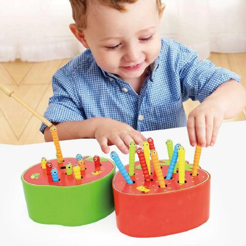 Монтессори милый ловить насекомых познание матч Игра Головоломка Деревянные