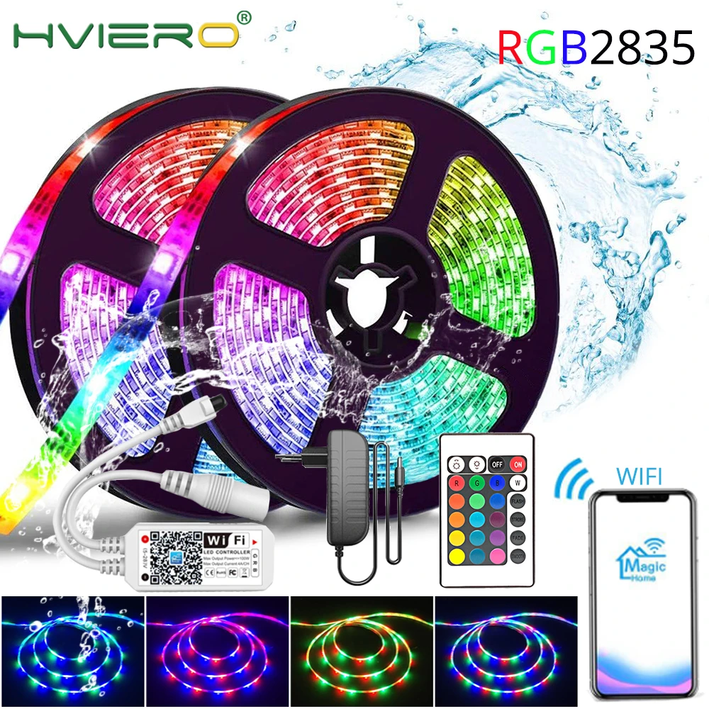 Светодиодная RGB лента SMD 2835 с Wi Fi 5/10 м 12 В постоянного тока|Светодиодные ленты| |