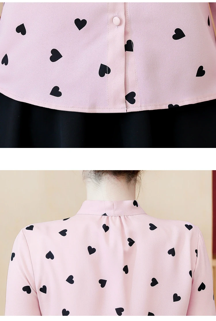 

Blusas Mujer De Moda 2021 Bow Collar Dot Chiffon Blouse Shirt Women Tops Long Sleeve Blouse Women Womens Tops And Blouses