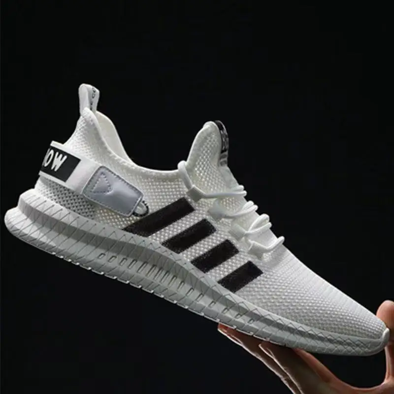 

Summer Casual Shoes Men Knitting Mesh Shoes Breathable Fashion Male Ultralight Sneakers Classic White Footwear zapatillas hombre