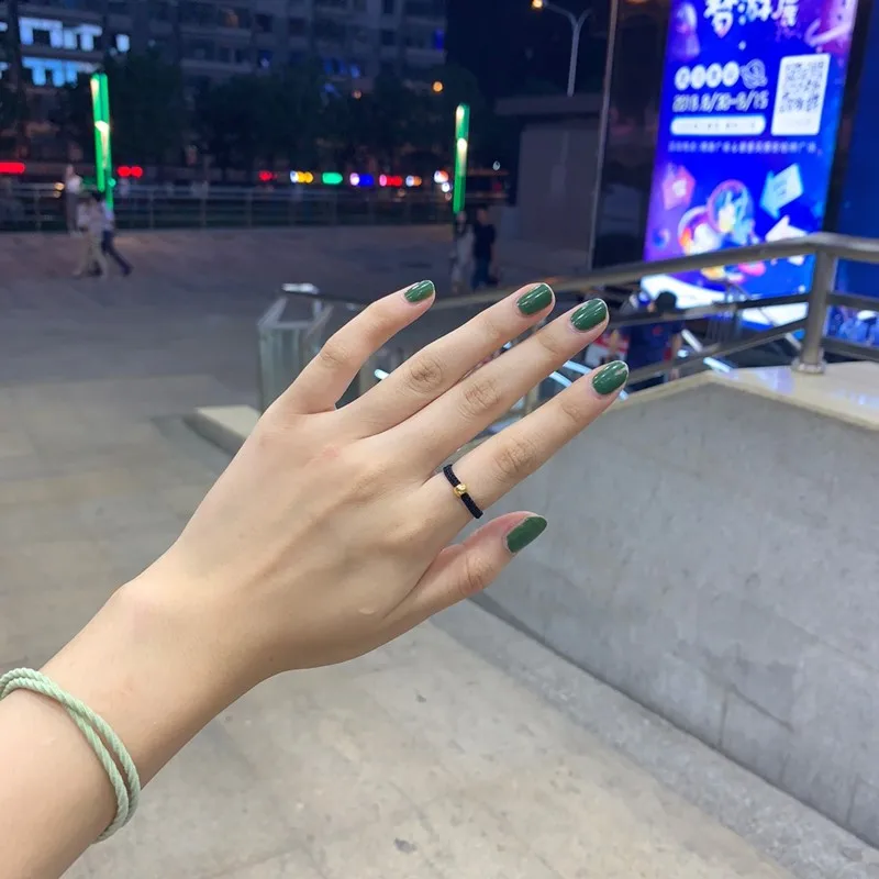 

Small gold bead ring female and male couple ring transfer bead bean red rope braided ring stainless steel rings for women