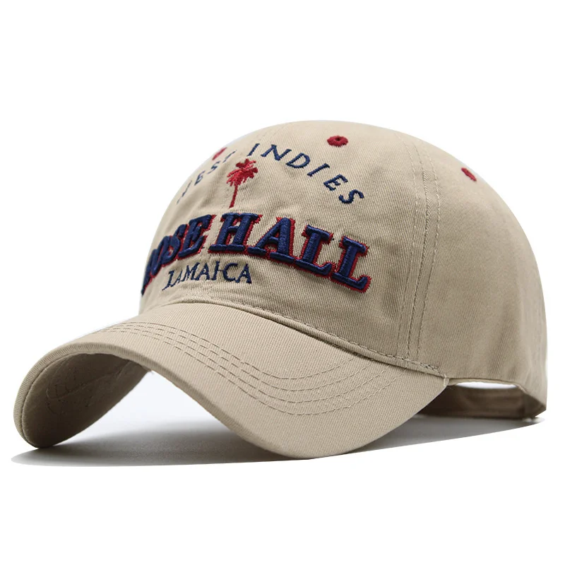 

Lovers casual baseball cap letter embroidery rose hall coconut tree cotton cap for men and women