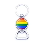 Лесбиянок Гей гордыня открывалка для бутылок брелок Радужный Флаг украшения для геев аксессуары из нержавеющей стали брелок для ключей подарки