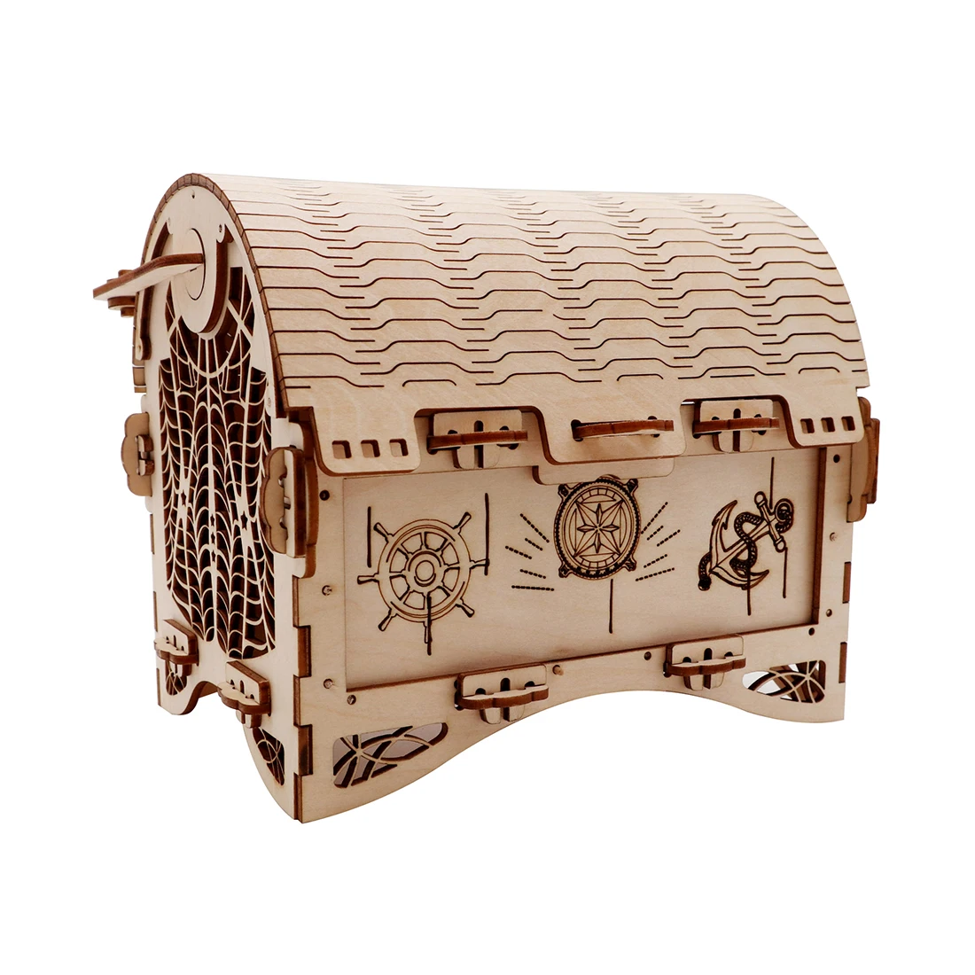 3D винтажный ящик с сокровищами органный паролем деревянные механические