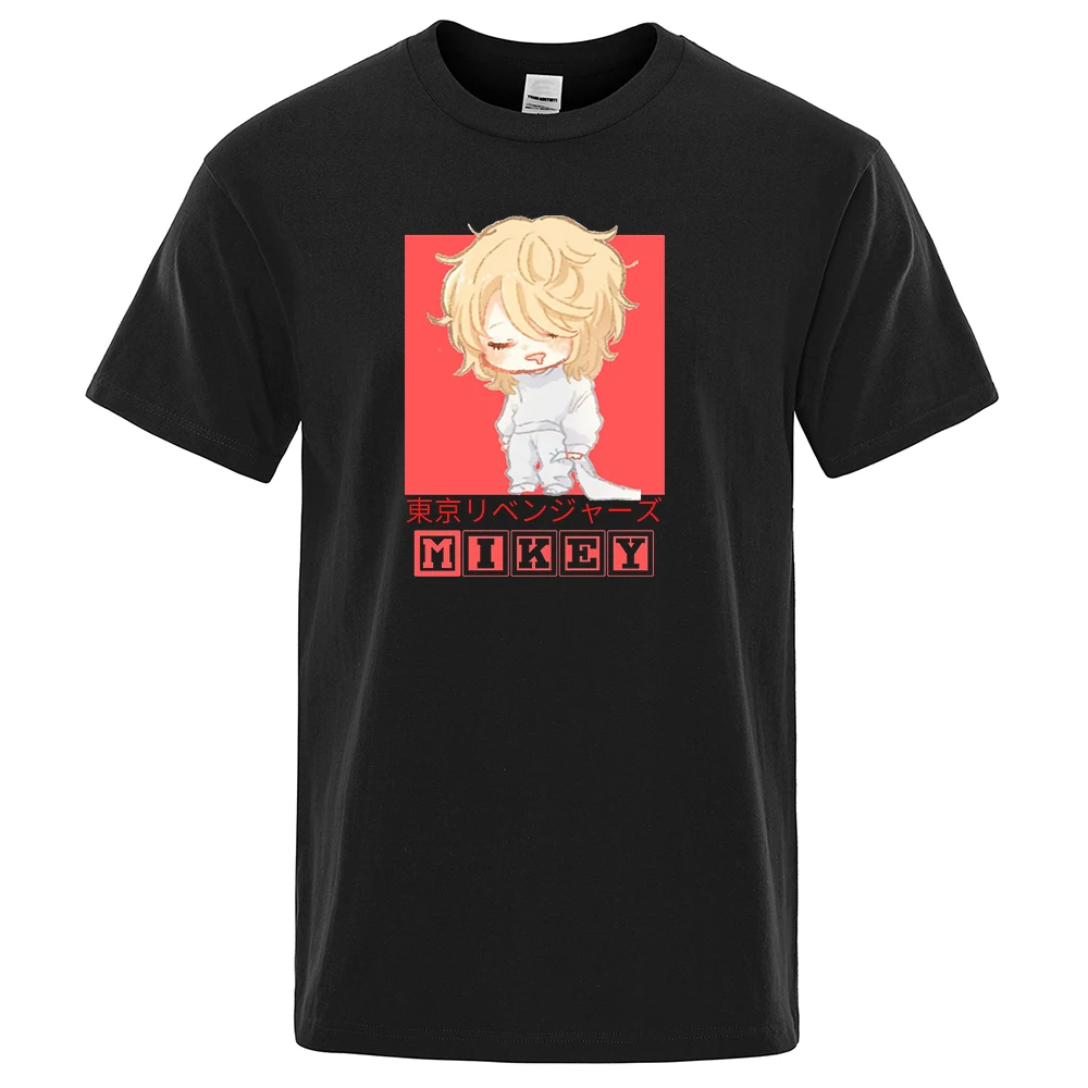 

Men Harajuku Loose Cotton Clothed Creative Tokyo Revergers Mikey Prints Tshirt Cool T-Shirts Retro Oversize Men's Tshirts