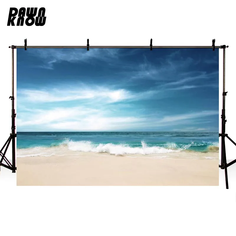 DAWNKNOW фотография морского побережья фон голубое небо песчаный свадебные фоны для