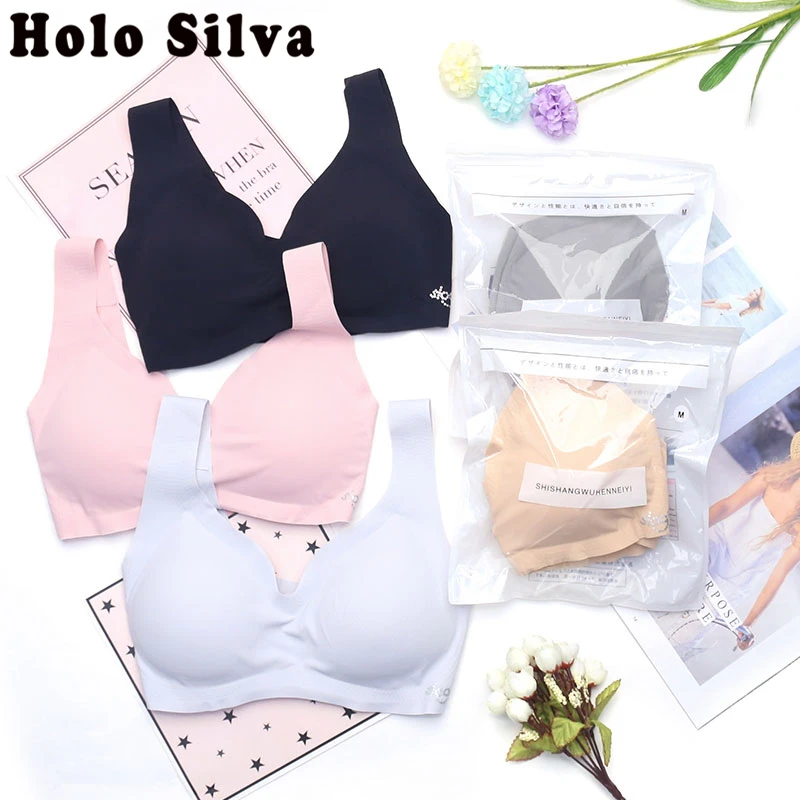 Бесшовное нижнее белье женское беспроводное обтягивающий нагрудник фитнес