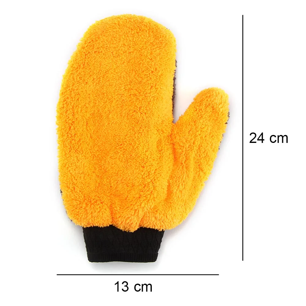 

Car Washing Gloves Cleaning Mitt Wash Glove Maintenance Soft Coral Fleece Car Washing Brush Cloth For Motorcycle Auto Home