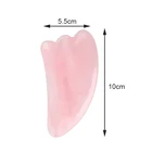 Скребок Для Массажа Гуаша, натуральный нефрит, розовый кварц, нефрит, камень для лица, шеи, подтяжка кожи, удаление морщин, уход за красотой