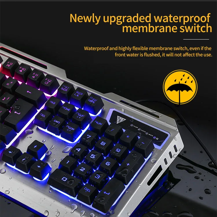 Механическая клавиатура Hannord игровая и мышь с подсветкой для компьютера