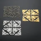 4 шт. античный латунный защитный уголок для углов, бампер, защита для шкатулки для ювелирных изделий, декоративная коробка, подножки для альбома, защита углов для ног, угловые кронштейны