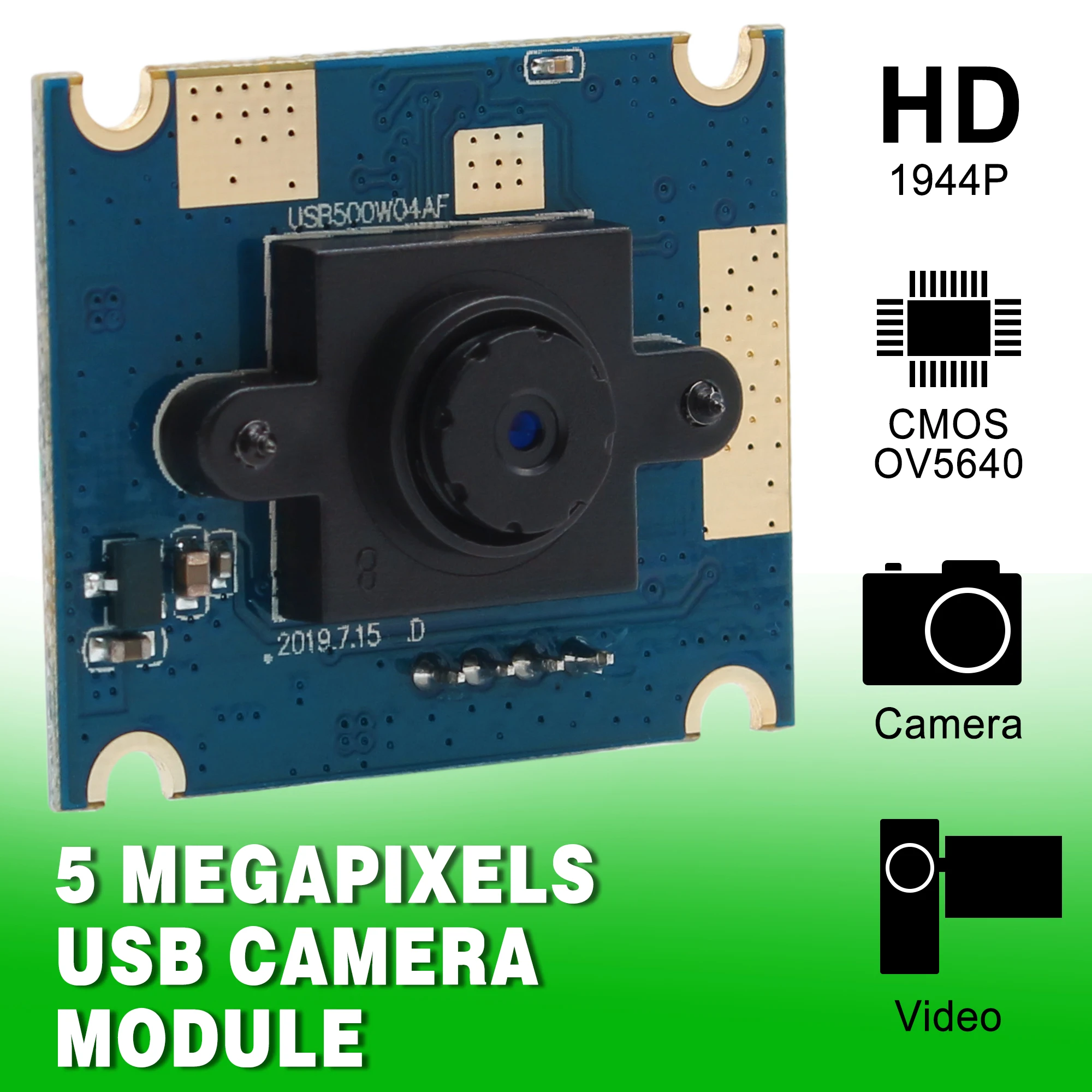 ELP 5 Мп 2592*1944 CMOS OV5640 Мини 25*30 мм сканер документов UVC USB Инспекционная камера плата PCB