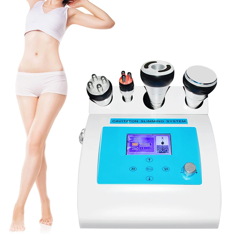 Beste 4 In 1 Vacuüm Lipo Ultrasone Cavitatie Radiofrequentie Multipolaire Rf Lichaam Afslanken Machine Huid Lifting Draai Anti-Wrink