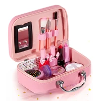 pretend play simulation cosmetic makeup handbag nail polish lipstick toys for girls children educational toys birthday gift box