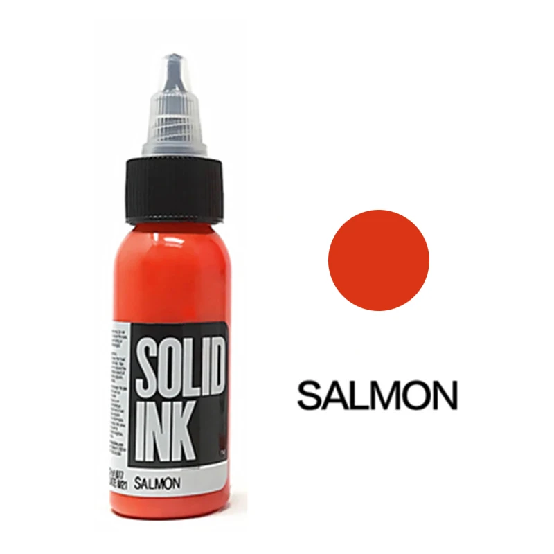 salmon Чистый, набор чернил для татуажа, пигмент, профессиональное пигмент краска для тату pigmentos тату краска tinta para labios хна для тату цвет tinta para tatuar - Цвет: salmon